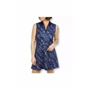 Callaway Opti-Dri Sleeveless Golf Dress Blue Floral Print Women’s Medium